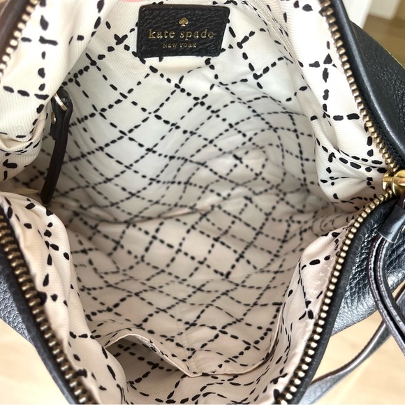 Kate Spade Black Grant Park Starla Pebble Leather Crossbody Bag, OS - Picture 8 of 9